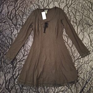 Hot Topic Corset Long Sleeve Dress